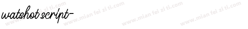 watshot script字体转换